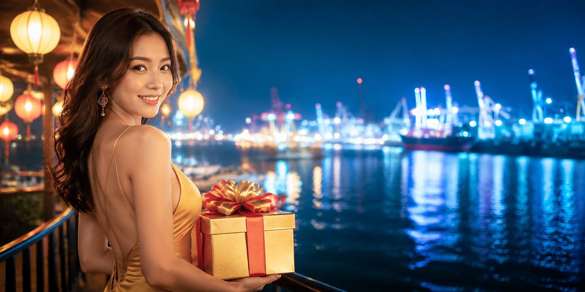 Người chơi tại Hội An xem thông tin khuyến mãi hoàn trả dưới ánh đèn lồng rực rỡ